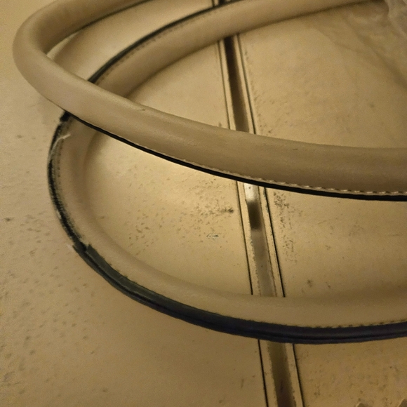 Tan Structured Tote Bag with Textured Surface and Trim. - Picture 11 of 11